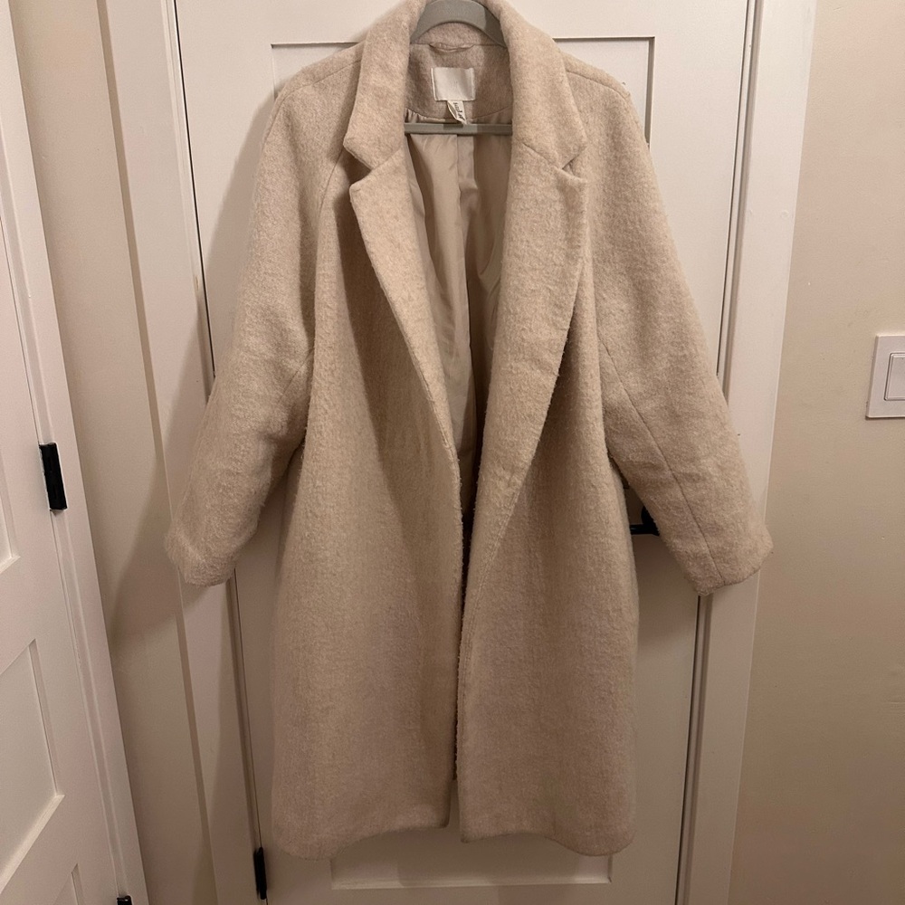 H&M Cream Teddy Jacket for Women